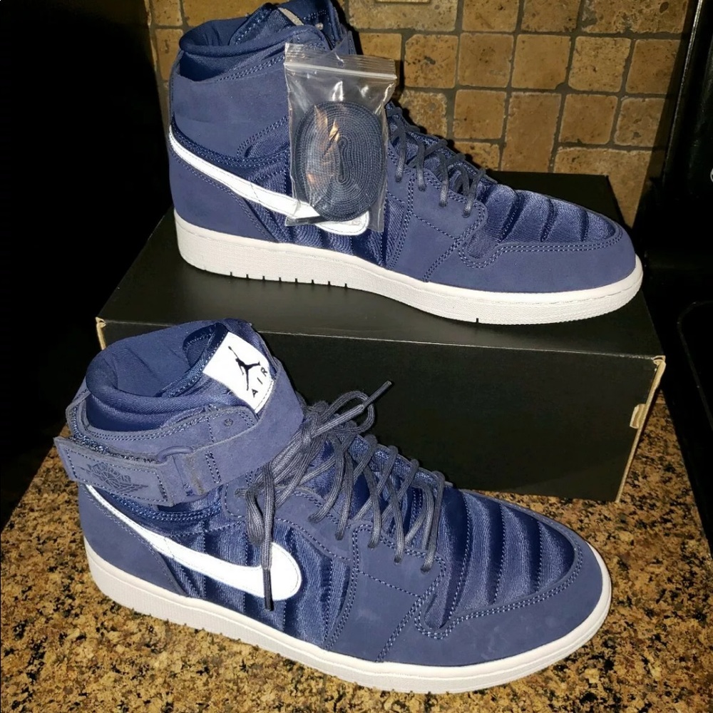 Air Jordan 1 high strap navy blue 342132-100 Sz 11